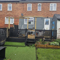 Constructing the frame for a garden bar